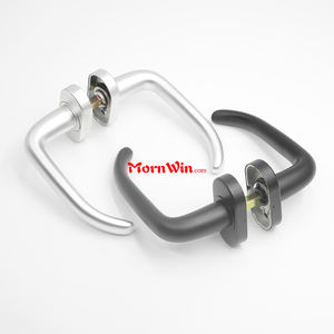 Poignée de levier de <span class=keywords><strong>porte</strong></span> en aluminium noir et argent mat, poignée de verrouillage de <span class=keywords><strong>porte</strong></span>, Canada - Product Image 6