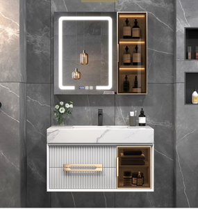 Fournisseur de vanité de <span class=keywords><strong>salle</strong></span> de bains flottante en <span class=keywords><strong>bois</strong></span> de luxe Armoire à miroir Contreplaqué au sol <span class=keywords><strong>noir</strong></span> mat moderne Garantie de 5 ans <span class=keywords><strong>Salle</strong></span> de bains - Product Image 6