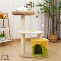 Arbre à chat créatif Toast & Egg, griffoir en sisal avec niche pour chat et plateforme œuf frit, mobilier pour animaux de compagnie pour petits espaces
