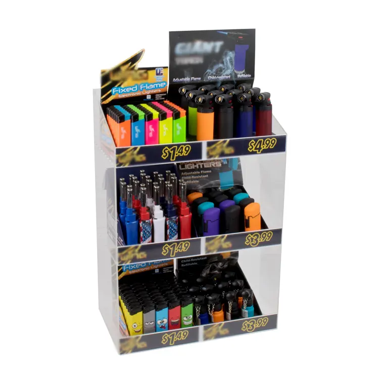 Factory customized lighter display stand in store