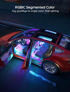 Venta caliente <span class=keywords><strong>RGBIC</strong></span> Smart <span class=keywords><strong>LED</strong></span> Strip Lights Modern 2-Line Interior Ambient Car Lamp Plastic Smart <span class=keywords><strong>RGBIC</strong></span> Technology para Car Atmosphere - Product Image 2