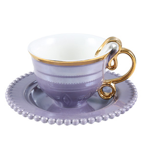 Light Luxury Phnom Penh Ceramic <b>Cup</b> <b>Large</b> Capacity High-Value Mug Saucer Modern Arabic Western Restaurant Afternoon <b>Tea</b> JADE - Product Image 5