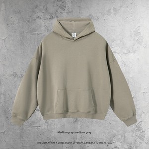 Sudadera con Capucha Oversize de Algodón 100% para Hombre y Mujer, Corte Holgado, 430g Wei <span class=keywords><strong>Yi</strong></span>, Primavera - Product Image 2