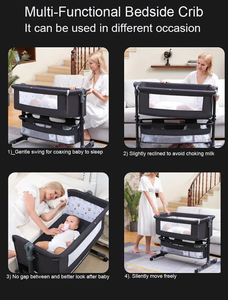 Nuevo tipo de cama de cuna de tamaño completo, cuna de cama de bebé multifuncional - Product Image 4