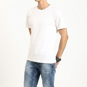 Nouvel Arrivage T-shirt Homme 100% Coton Coupe Ample Séchage Rapide Respirant Uni Imprimé Logo Personnalisé Fourniture en Gros Tissu Tricoté Manches Courtes - Product Image 1