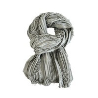 Hijab vintage à bords effilochés et froissés, doux, respirant, léger, couleur unie, foulard, châle, couvre-chef pour femmes musulmanes