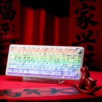 XVX Keycaps 120 Keys White Marble Texture Keycaps Cherry Profile Ceramic Keycaps for Mechanical Keyboards for Horse New Year