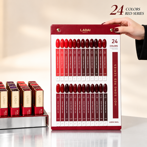 Colección de Esmaltes de Gel Rojo Ladai 24 Tonos, Set de Esmaltes de Uñas Rojo Carmesí y Borgoña - Product Image 1