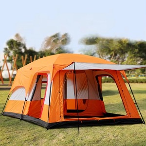 Carpa Grande <span class=keywords><strong>de</strong></span> Doble Capa Oxford 210D para las Cuatro Estaciones, con Dos Habitaciones, Capacidad para <span class=keywords><strong>6</strong></span>-12 Personas, Impermeable, Equipo para Actividades <span class=keywords><strong>de</strong></span> Camping al Aire Libre - Product Image 4