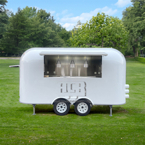 Low Price Factory 4-Wheel Stainless Steel Food Cart Sale Hot Dogs Towable Food Trailer Mobile Cocktail <b>Bar</b> Ice Cream Truck Snack - Product Image 2