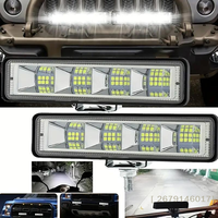 Barre lumineuse LED de travail pour voiture 6 pouces 72W, pour Auto Moto 4x4 Tout-terrain SUV ATV UTV Tracteur Bateau Camion 12V 6000K IP67, Lampe antibrouillard et de conduite à faisceau combiné