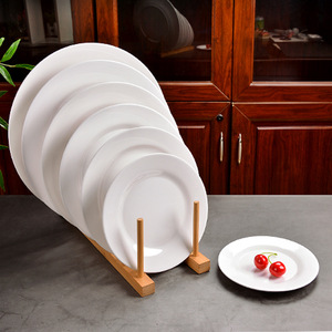 A5 <b>melamine</b> tableware, white round flat <b>plate</b>, buffet restaurant, fast food <b>plate</b>, plastic <b>plate</b>, merchant rice bowl. - Product Image 1