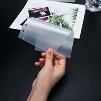 Protège-feuilles A5 A6 A7 à insertion latérale, sans fermeture éclair, pour pochettes de classement, enveloppes de trésorerie, en PP dépoli transparent, étanches
