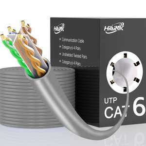 Diskon langsung <span class=keywords><strong>CAT</strong></span> 6 utp-tanpa kabel LAN lintas tembaga padat konduktor terisolasi PVC PE LSOH jaket 305m 1000FT kabel Ethernet - Product Image 1