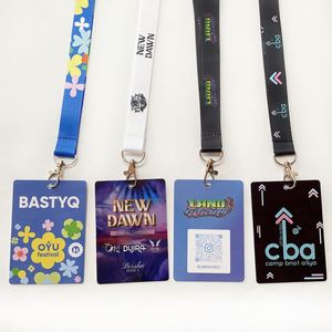 Wholesale Hot Sale Cheap High Quality Promotional Neck Polyester Lanyard Custom with Id Card Badge Holder Keychains with Logo - Product Image 3