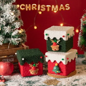 Scatola Regalo Natalizia Quadrata Fai-da-Te Artigianale per la <span class=keywords><strong>Vigilia</strong></span> <span class=keywords><strong>di</strong></span> <span class=keywords><strong>Natale</strong></span>, Confezione Rinforzata <span class=keywords><strong>di</strong></span> Alta Qualità 13.5x13.5x12.5cm DK200 Cina - Product Image 3