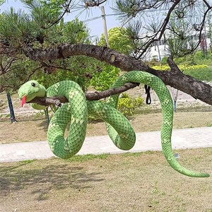 8656 OEM ODM <span class=keywords><strong>Peluche</strong></span> 3D Realistico Grande Serpente Verde Giocattolo Animale Morbido da Abbracciare, Regalo di Halloween per Bambini, Grande <span class=keywords><strong>Peluche</strong></span> Serpente - Product Image 2