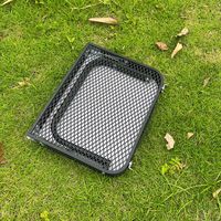 Table de camping pliable de haute qualité en alliage d'aluminium, panneau MDF, maille de fer, petite table de pique-nique en plein air