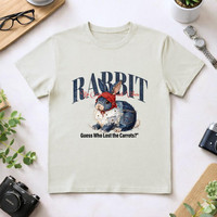 T-shirt unisexe 100 % coton jersey imprimé DTF motif dessin animé, manches courtes, col rond, coupe classique, 210 GSM, décontracté, respirant, durable