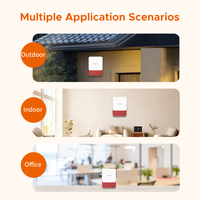 Système d'alarme antivol sans fil GSM ABS avec sirène stroboscopique, compatible HomeKit, détecteur de mouvement extérieur, mini 115 dB, alimentation par panneau solaire