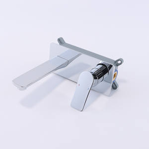 Grifos de Doble Estructura Montados en la Pared, Ocultos, de Cobre Cepillado Dorado, Entrada/Salida de 20 mm, Válvulas Mezcladoras de Agua Fría y Caliente - Product Image 1