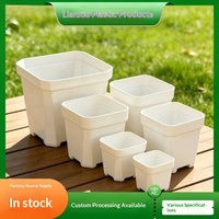 Pots à fleurs carrés blancs multi-tailles pour plantes succulentes, pots de semis épaissis et givrés pour la maison, le balcon et le bureau, vente en gros Chine