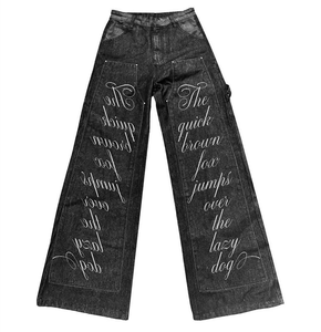 Pantalones Vaqueros <span class=keywords><strong>de</strong></span> Mezclilla Vintage para Hombre, Lavado Ácido, Personalizados, con Remaches, Estilo Cargo, Ajustados, Casuales - Product Image 1
