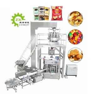 Máquina de embalagem de batata frita de casco, embalagem automática de granel, porcas de batata, popcorn, lanche, máquina de embalagem de alimentos