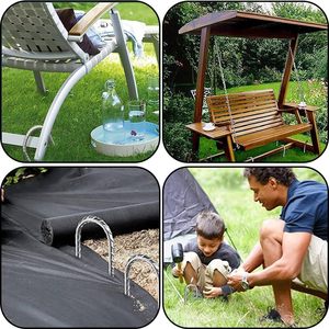 Keoferlo 10 piquets de sol en acier inoxydable de 9,5 pouces, ancrages en U robustes pour trampoline, tente de jardin - Product Image 6