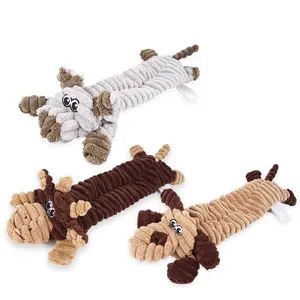 Fornitore Sound cigolante crinkle farcito orso di maiale divertente giocattolo per cani peluche cigolante giocattolo da masticare