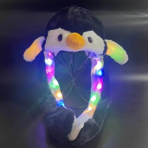Chapeau <span class=keywords><strong>de</strong></span> Lapin LED avec Oreilles Mobiles, Chapeau <span class=keywords><strong>de</strong></span> Lapin Cartoon Chaud et Coloré avec Lumières LED, Jouet Lumineux pour Noël et Hiver S48 - Product Image 3