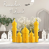 Ornement de table islamique moderne en nid d'abeille 3D, norme CE, recyclable, pour l'Aïd Moubarak, décoration de bureau