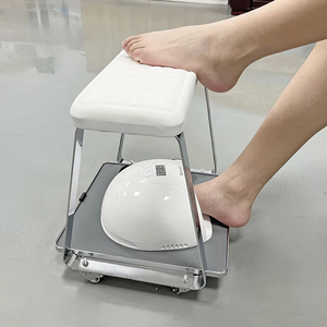 New Pedicure Cart for Nail Art Tech Manicure Pedicure <b>Stool</b> <b>Foot</b> Stand With Wheels and Cushion Essential Tools for Spa Salon - Product Image 3