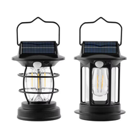Lanterne solaire de camping rechargeable par USB, à intensité variable, 4 modes, à suspendre, pour tente extérieure, éclairage d'urgence, lumière d'ambiance portable