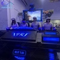 Jeux de parc d'attractions pour enfants, Vr, simulateur de vaisseau spatial, Machine de tir, jeu multijoueur, 9D, cinéma, 4 sièges, Vr, parc à thème