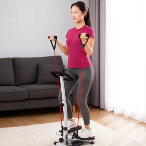 <span class=keywords><strong>Mini</strong></span> <span class=keywords><strong>stepper</strong></span> elliptique pour exercices des jambes à domicile, appareil de musculation <span class=keywords><strong>avec</strong></span> <span class=keywords><strong>guidon</strong></span> et haltères, écran LCD, <span class=keywords><strong>stepper</strong></span> d'exercice - Product Image 2