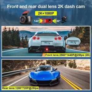 Nouvelle caméra embarquée WiFi GPS 2K avec carte SIM 4G, enregistreur vidéo DVR pour voiture, boîte noire de voiture, double objectif avant/arrière, moniteur en direct, enregistrement en boucle - Product Image 2