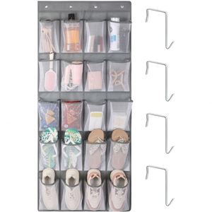 Organisateur de porte de croisière robuste à 20 grandes poches, en maille et non-tissé avec crochets métalliques, support suspendu pour cabine de croisière, pour suspendre des sacs - Product Image 1
