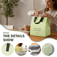 Sac isotherme durable de haute qualité 24*24*15cm avec doublure en feuille non tissée et double fermeture