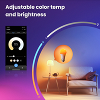 Ampoule intelligente WiFi E27 MOES Tuya Matter, LED dimmable, 16 millions de couleurs RVB, lampe bougie, commande vocale Alexa Google Home, contrôle par application