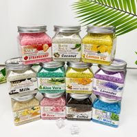 Capsules grossières de sel de cristal aromatique de Spa transfrontalier exfoliant pour la peau de poulet gommage nettoyant pour le corps pour les pieds