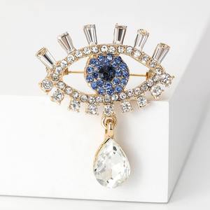Pin Metálico Elegante con Ojo de Diablo y Diamante Azul, Pin de Estrás Exquisito para Mochila, Regalo para Mujer - Product Image 2