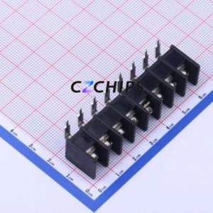 DBT30R-7.62-8P-BK-P Barrier Terminal Block Bent Lead Through Hole,P=7.62mm Connector Two Sides 7.62mm 1x8P Right Angle Pin - Product Image 2