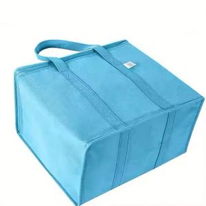 Custom Waterproof Food Insulation Bag With Logo Wholesale Blue Large Capacity Reusable Cooler - Product Image 4