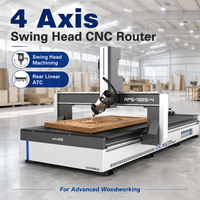 Router CNC Profesional de 4 Ejes para Madera, Espuma EPS, Industria de Moldes y Tallado de Esculturas 3D, Router CNC 3D de Alta Potencia