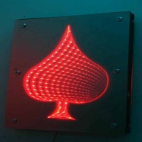 Enseigne murale LED personnalisée avec logo, effet miroir infini, double couleur, bordure néon, pour bar, club, boutique, publicité automobile, décoration de marque