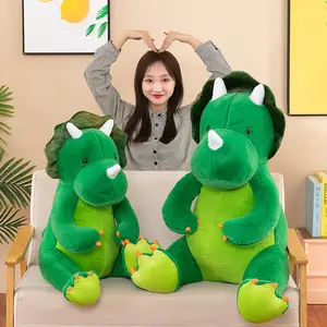 Personalizado al por mayor nuevo estilo 60cm dinosaurio de peluche de juguete Super suave Adorable verde dinosaurio dragón encantadores regalos para niños juguetes de peluche