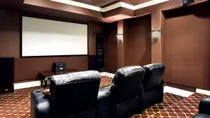 Écran de cinéma de projecteur à cadre fixe transparent de son acoustique avec tissu perforé de tissage d'argent 3D pour le théâtre