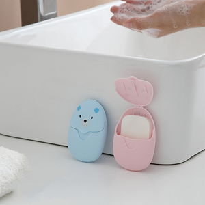 Mini hojas de jabón de papel de viaje desechables portátiles, jabón de manos espumoso perfumado para baño, lavado de manos para limpiar mesas, bañeras - Product Image 5