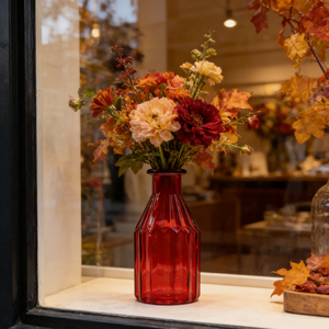 Vaso in Vetro Sfaccettato Stile Vintage, Vaso Decorativo in Vetro Colorato, Centrotavola per Matrimoni, Decorazione Casa, Vendita all'Ingrosso OEM - Product Image 5